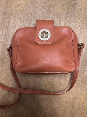 Kate Spade Leather Crossbody Bag in Cognac
